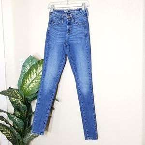High rise skinny jeans size zero/25"
